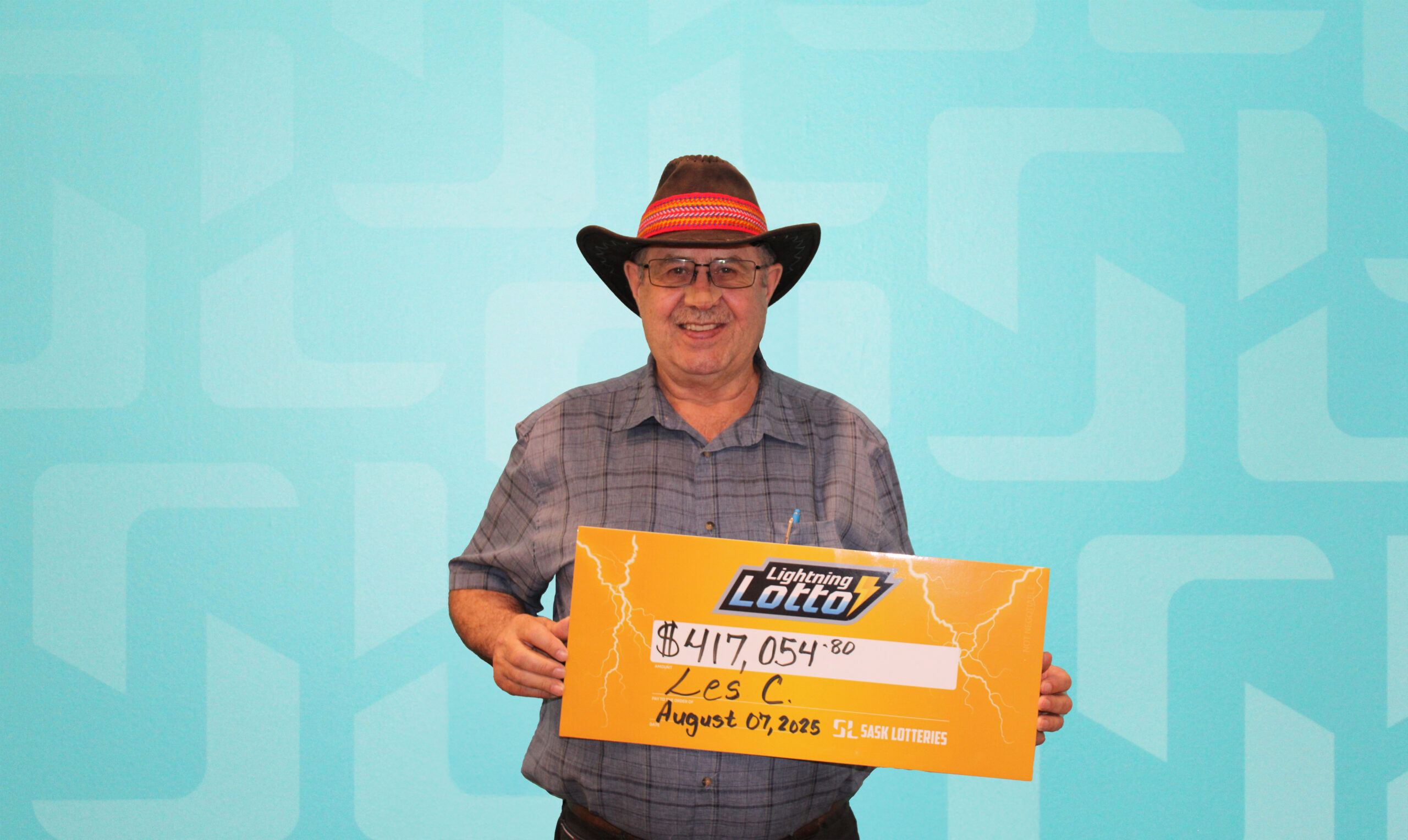 Lottery winner Les Carlson