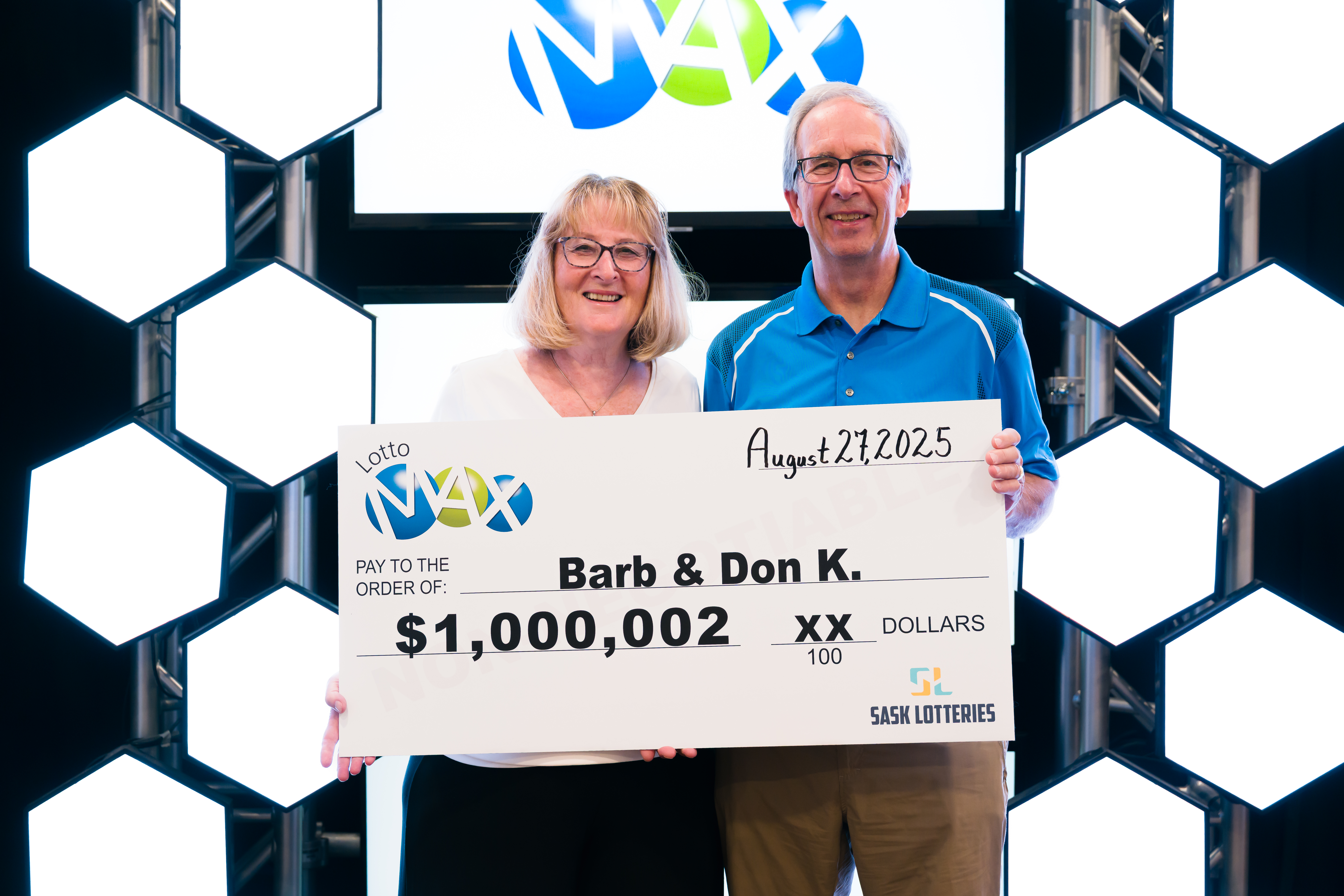 Lottery winners Barb and Don Kostiuk
